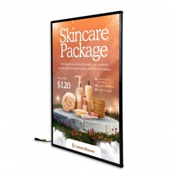 Backlit LED Slim Light Box Poster Frame for Advertising Display