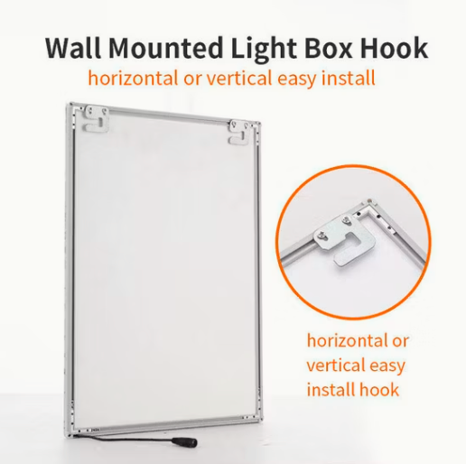 Ultra-Slim Aluminum Profile A4 Size Backlit LED Lightbox Tempered Glass Menu Frame with LED Banner Display for Advertising